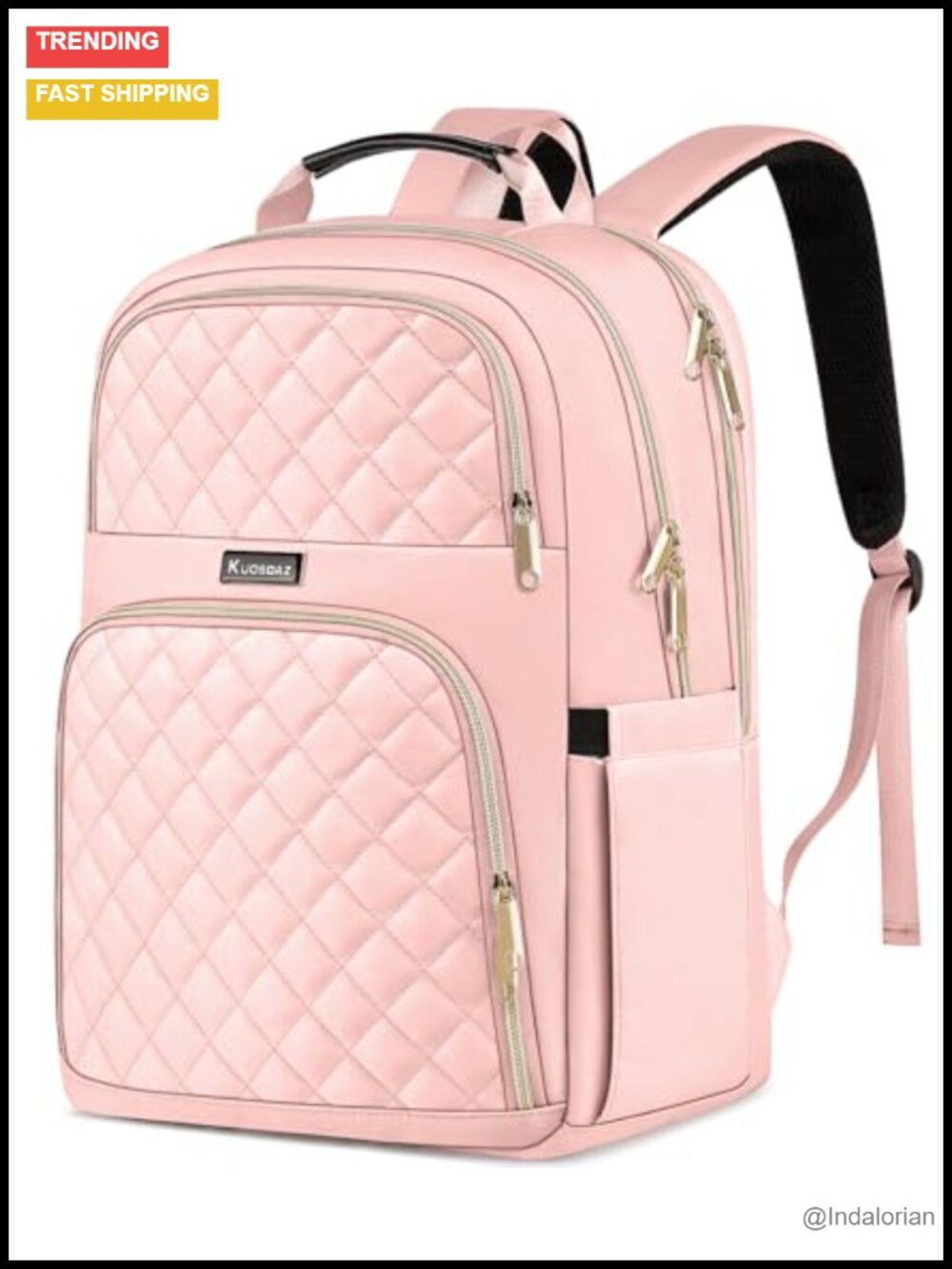 Water Resistant Polyester Laptop Backpack for Women, 17.3 Inch, Anti-Theft